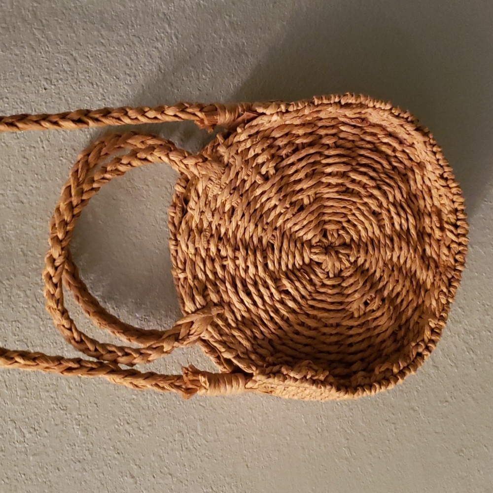 Straw Wicker Crossbody Bag
